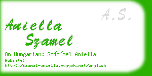 aniella szamel business card